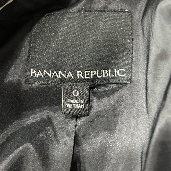 NWOT Banana Republic Gun Metal Metallic Tweed Moto Jacket - Picture 6 of 7